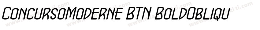 ConcursoModerne BTN BoldOblique字体转换